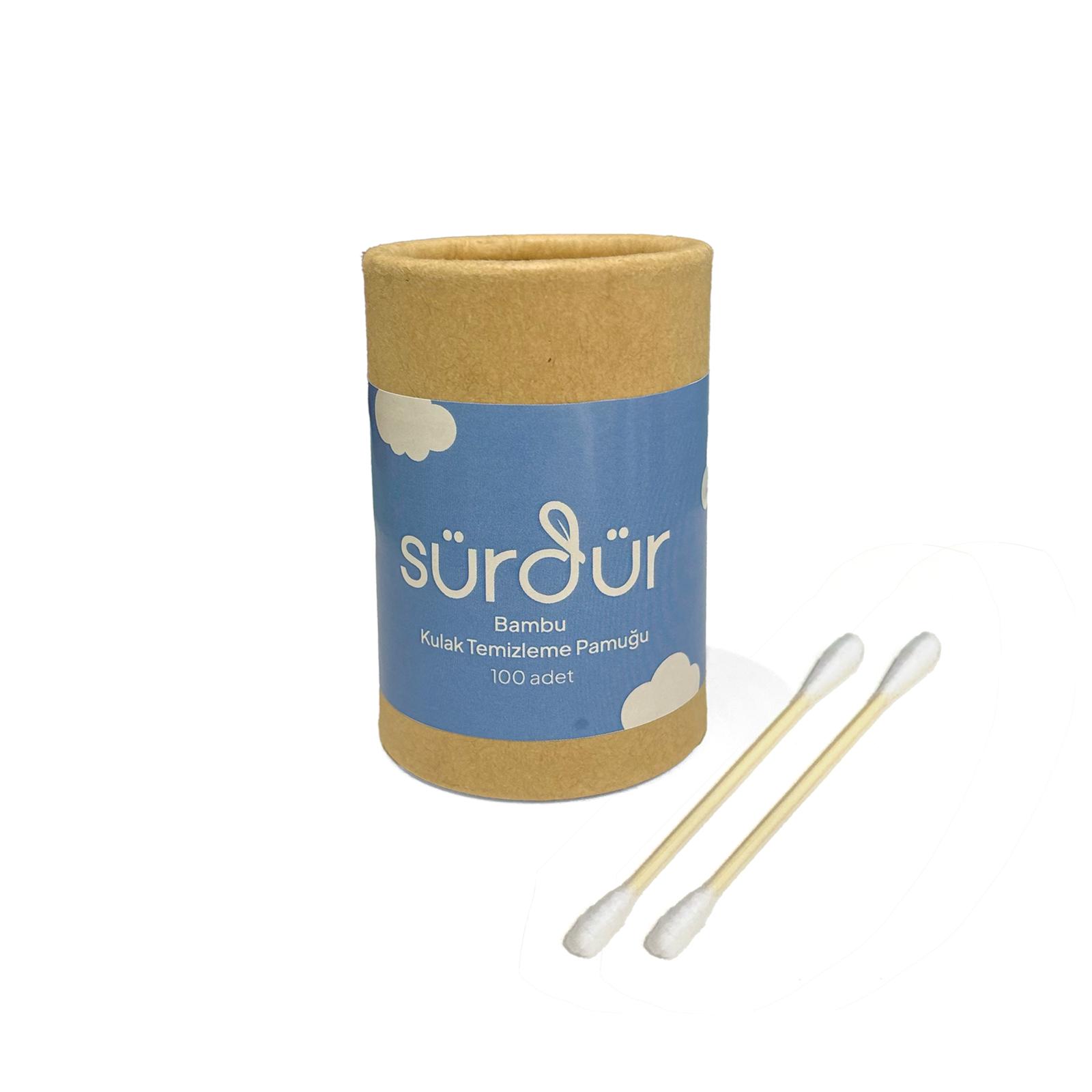 Bambu Kulak Temizleme Pamuğu Spiral- Beyaz